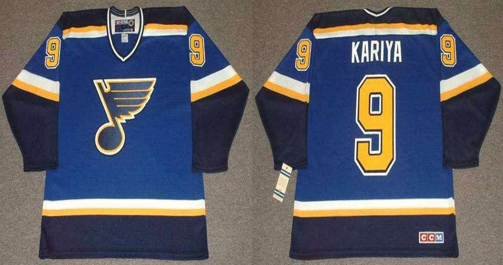 2019 Men St.Louis Blues 9 Kariya blue CCM NHL jerseys